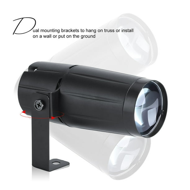Pinspot Light 1W LED Mini Spot Lamp Stage Lighting Fixture Portable for Home Party Decoration Deco DJ Show Bar Pub Club Concert